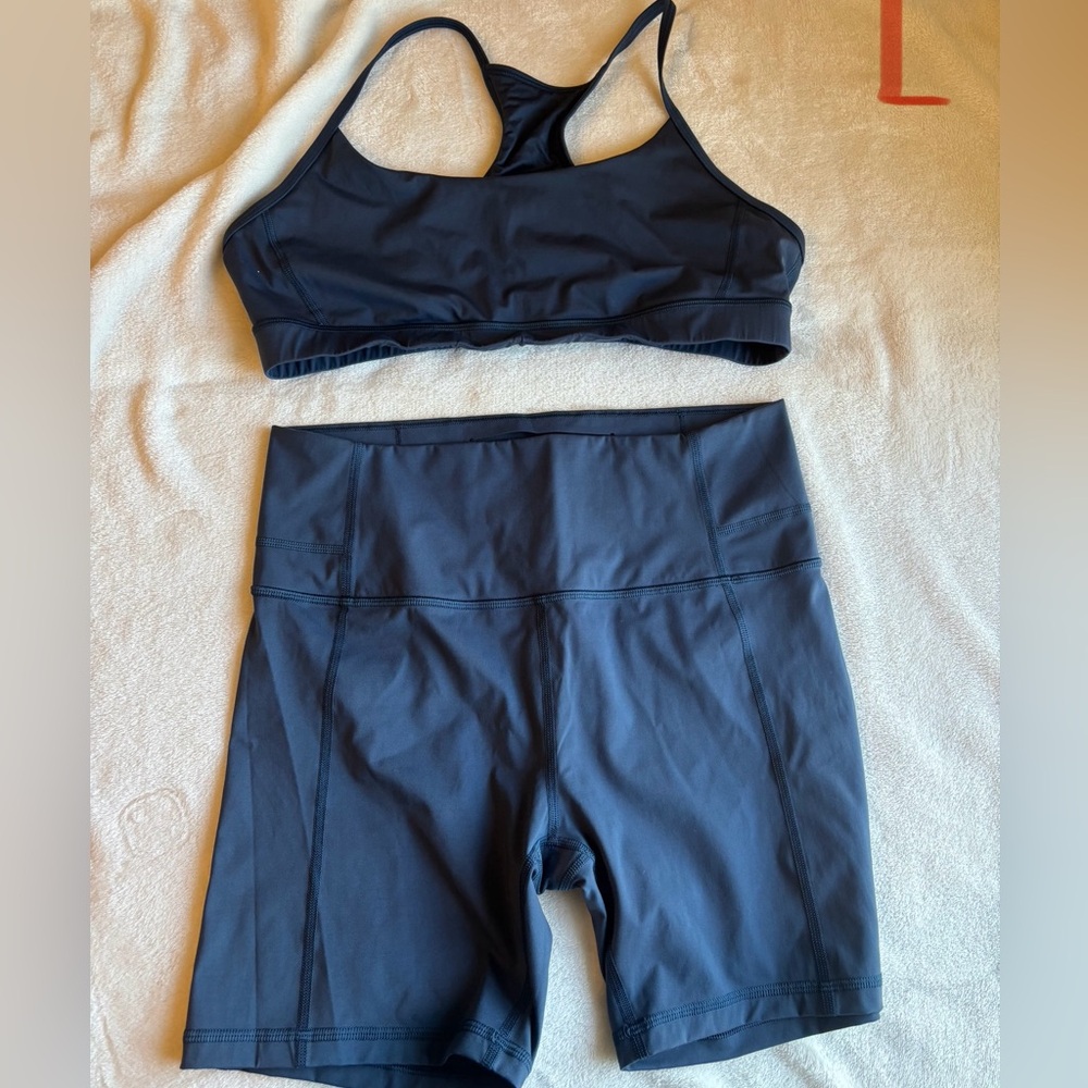 ANTONIO MELANI Black Sports Bra and Shorts Set